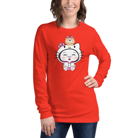Bon-E Kitty Bear Unisex Long Sleeve Tee