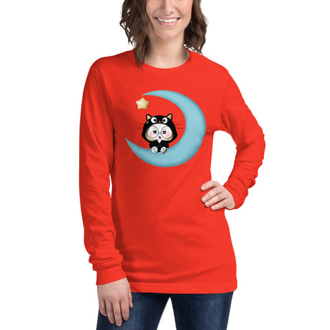 Ben-E Cat Moon Unisex Long Sleeve Tee
