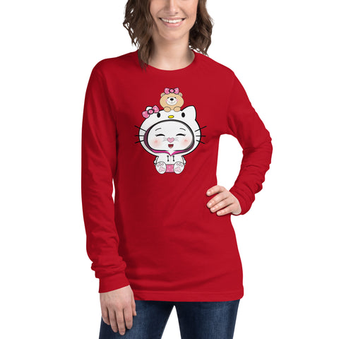 Bon-E Kitty Bear Unisex Long Sleeve Tee