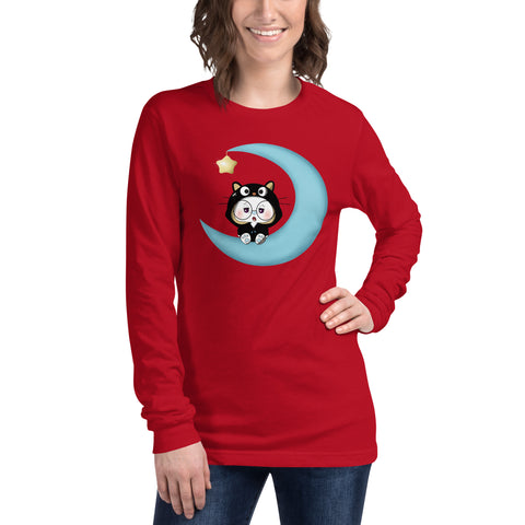 Ben-E Cat Moon Unisex Long Sleeve Tee