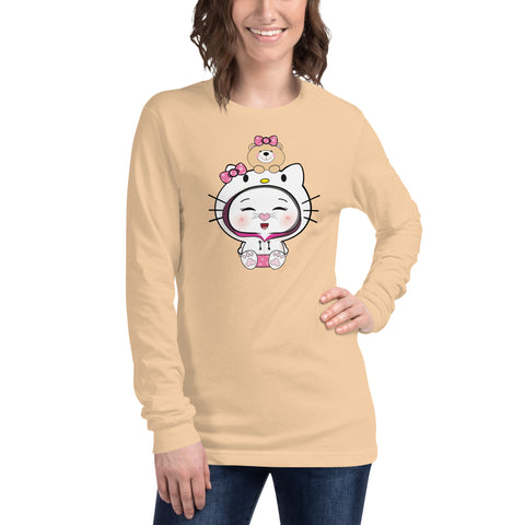 Bon-E Kitty Bear Unisex Long Sleeve Tee