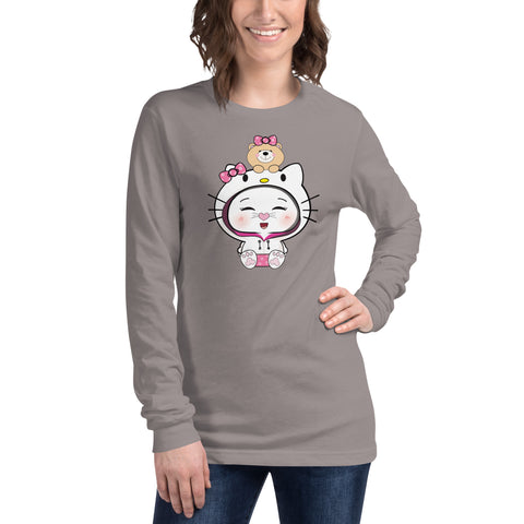 Bon-E Kitty Bear Unisex Long Sleeve Tee