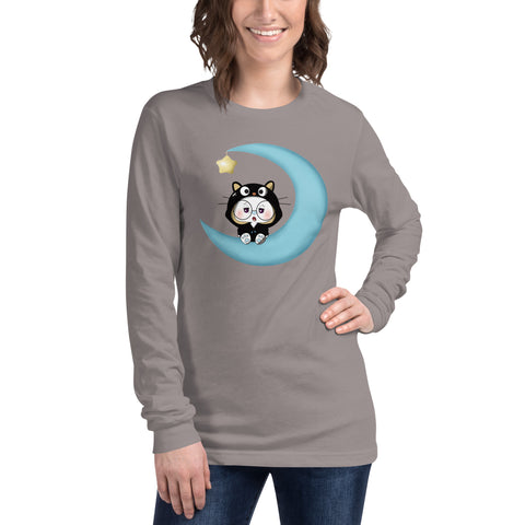 Ben-E Cat Moon Unisex Long Sleeve Tee