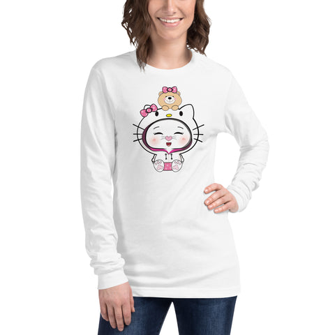 Bon-E Kitty Bear Unisex Long Sleeve Tee
