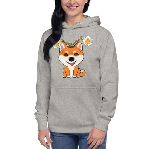 Shiba Inu Daisies Unisex Hoodie