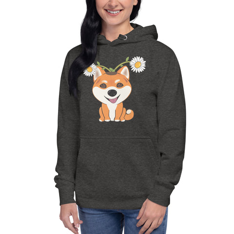 Shiba Inu Daisies Unisex Hoodie