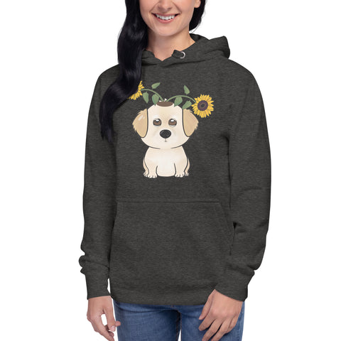 Golden Retriever Sunflowers Unisex Hoodie
