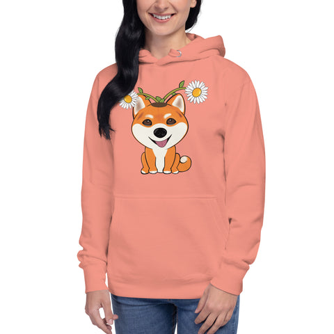 Shiba Inu Daisies Unisex Hoodie