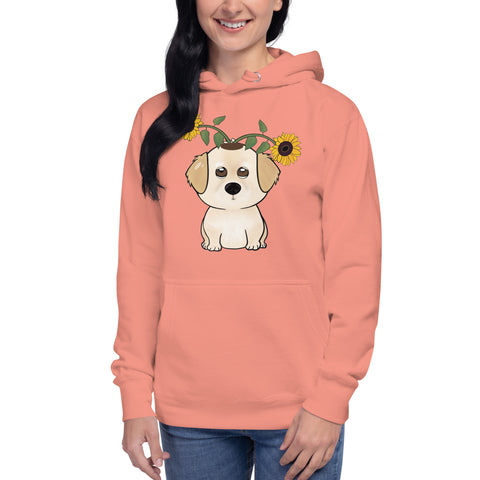 Golden Retriever Sunflowers Unisex Hoodie