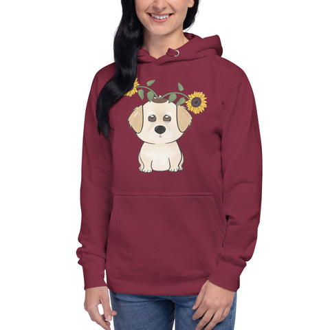 Golden Retriever Sunflowers Unisex Hoodie