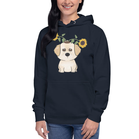 Golden Retriever Sunflowers Unisex Hoodie