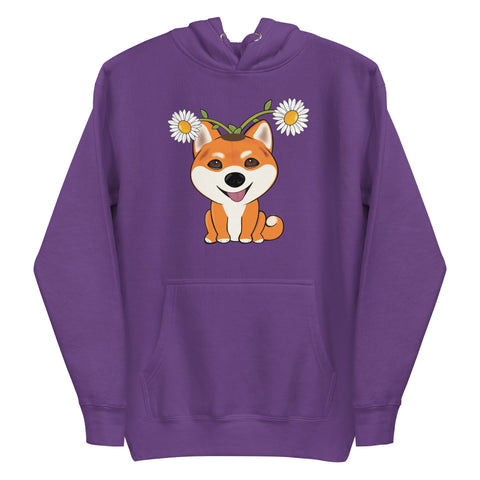 Shiba Inu Daisies Unisex Hoodie