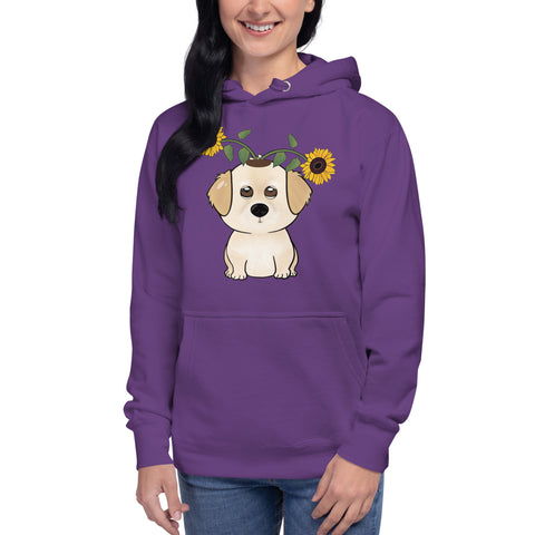 Golden Retriever Sunflowers Unisex Hoodie