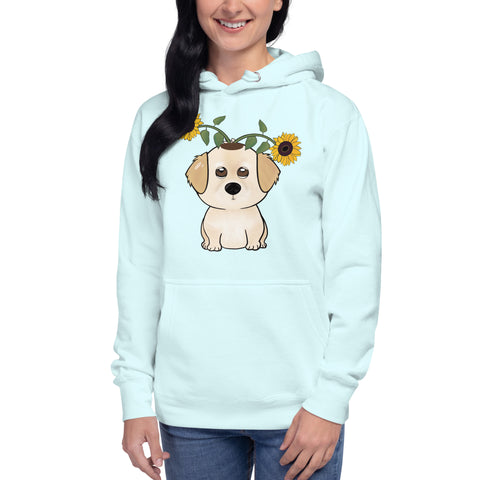 Golden Retriever Sunflowers Unisex Hoodie