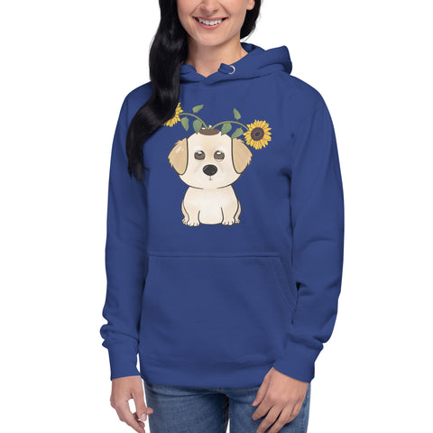 Golden Retriever Sunflowers Unisex Hoodie
