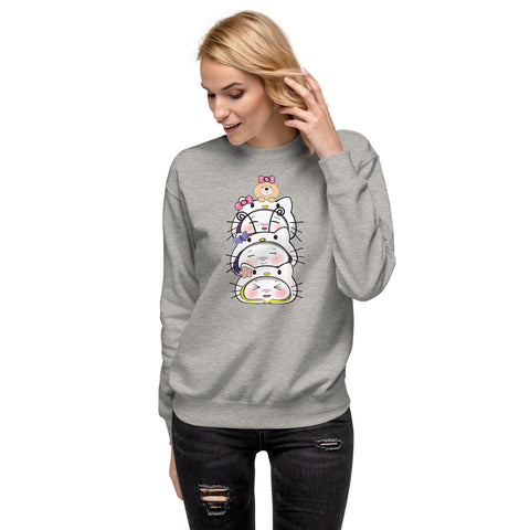 Bon-E Kitty Stack Unisex Premium Sweatshirt