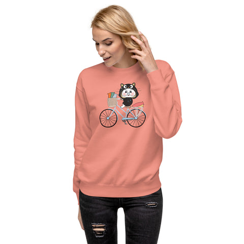 Ben-E Cat Bicycle Unisex Premium Sweatshirt