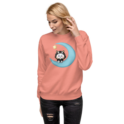 Ben-E Cat Moon Unisex Premium Sweatshirt