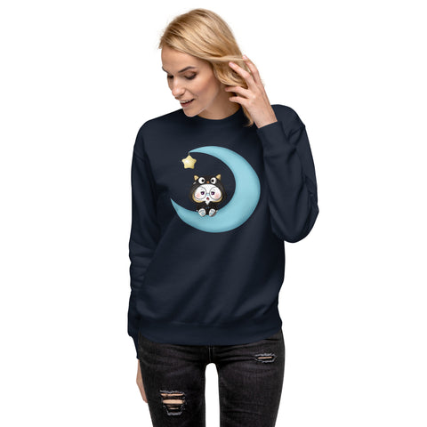 Ben-E Cat Moon Unisex Premium Sweatshirt