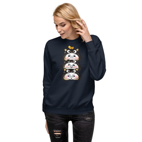 Ben-E Cat Stack Unisex Premium Sweatshirt