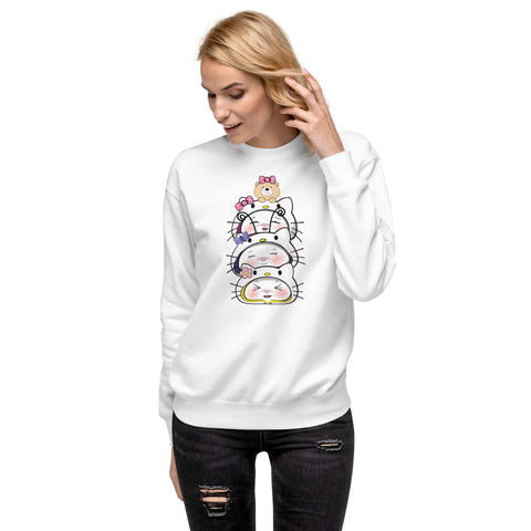 Bon-E Kitty Stack Unisex Premium Sweatshirt