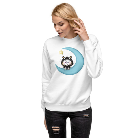 Ben-E Cat Moon Unisex Premium Sweatshirt