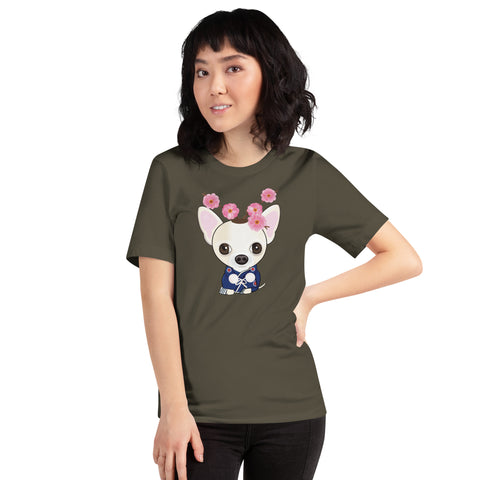 Chihuahua Plum Flower Unisex t-shirt