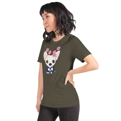Chihuahua Plum Flower Unisex t-shirt