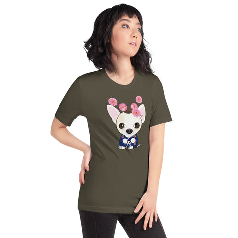 Chihuahua Plum Flower Unisex t-shirt