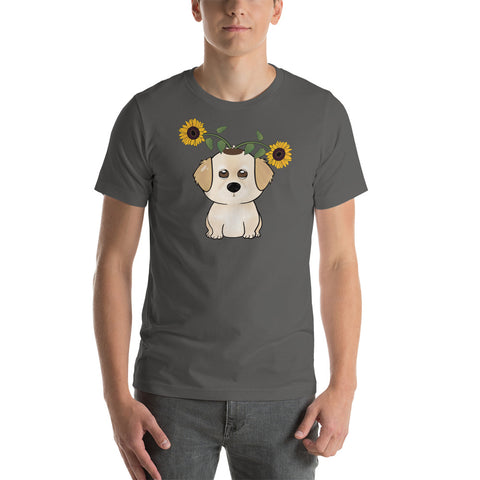 Golden Retriever Sunflowers Unisex t-shirt