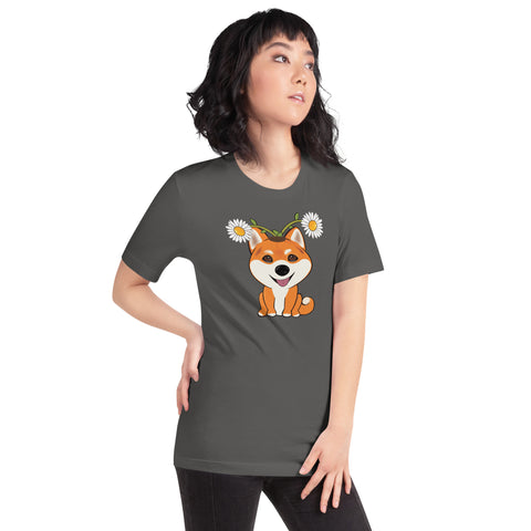 Shiba Inu Daisies Unisex t-shirt