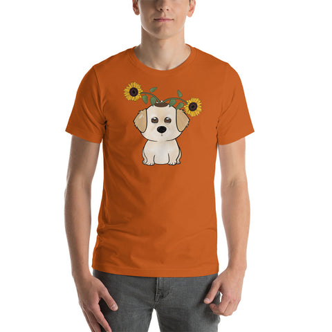 Golden Retriever Sunflowers Unisex t-shirt