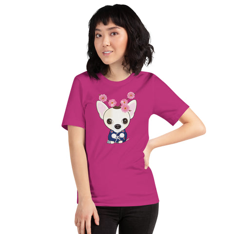 Chihuahua Plum Flower Unisex t-shirt