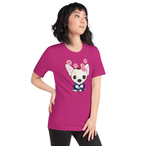 Chihuahua Plum Flower Unisex t-shirt