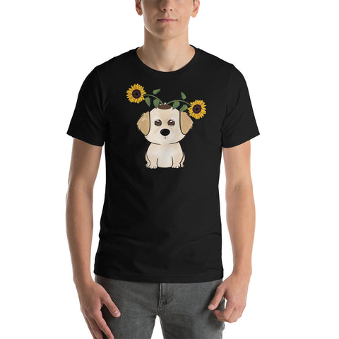Golden Retriever Sunflowers Unisex t-shirt