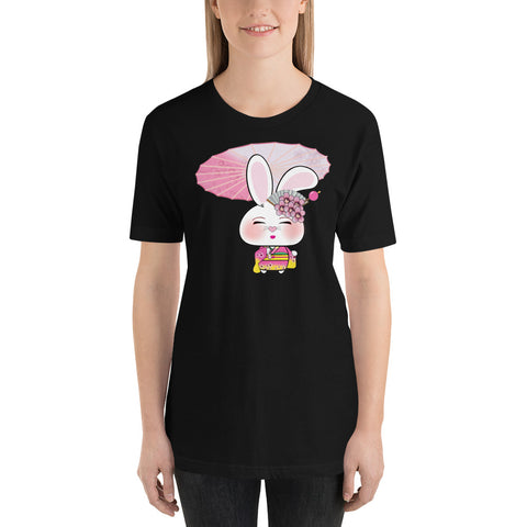 Bon-E Geisha with Parasol Unisex t-shirt