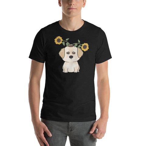Golden Retriever Sunflowers Unisex t-shirt