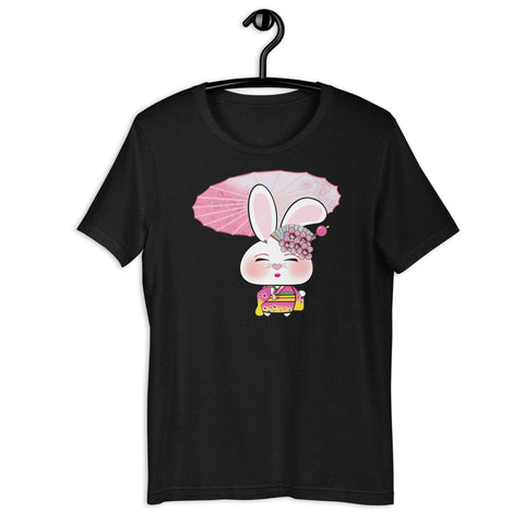 Bon-E Geisha with Parasol Unisex t-shirt