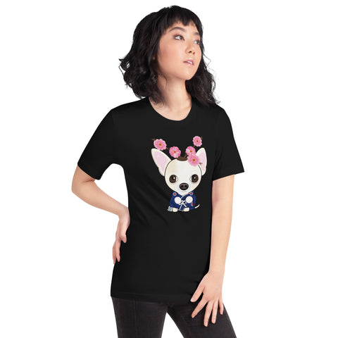 Chihuahua Plum Flower Unisex t-shirt