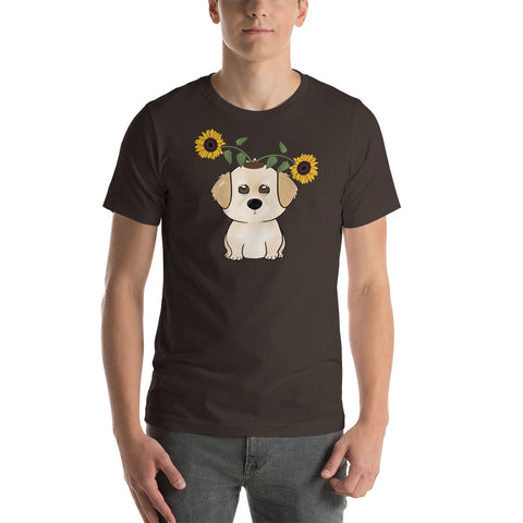 Golden Retriever Sunflowers Unisex t-shirt