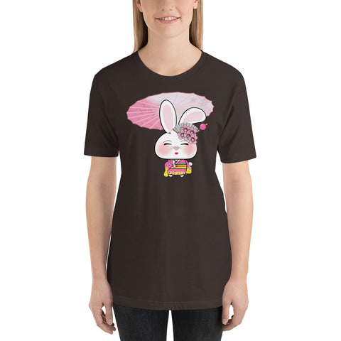Bon-E Geisha with Parasol Unisex t-shirt