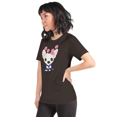 Chihuahua Plum Flower Unisex t-shirt
