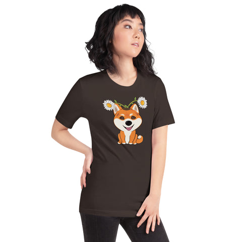 Shiba Inu Daisies Unisex t-shirt