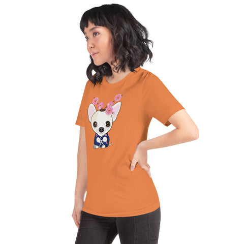 Chihuahua Plum Flower Unisex t-shirt