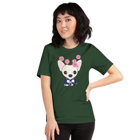 Chihuahua Plum Flower Unisex t-shirt