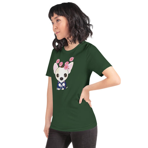 Chihuahua Plum Flower Unisex t-shirt