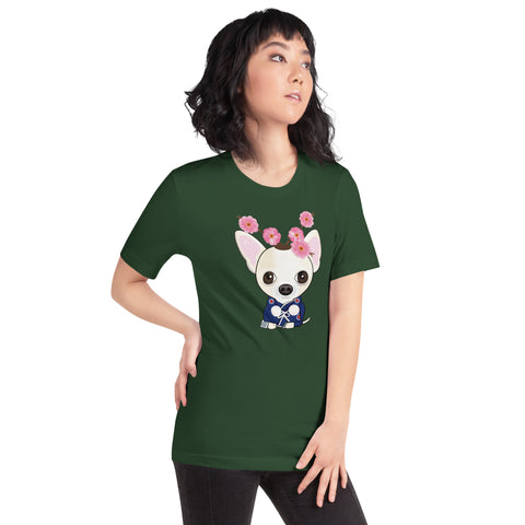 Chihuahua Plum Flower Unisex t-shirt