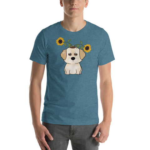 Golden Retriever Sunflowers Unisex t-shirt