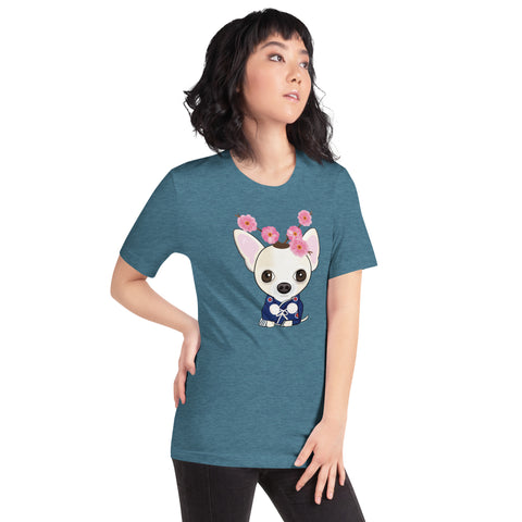 Chihuahua Plum Flower Unisex t-shirt