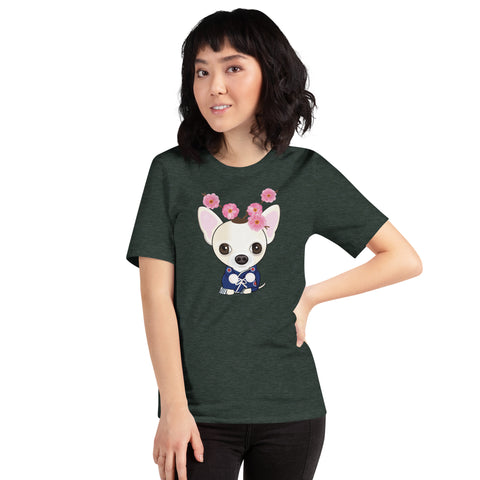 Chihuahua Plum Flower Unisex t-shirt